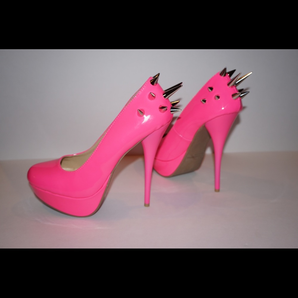 spiked high heels